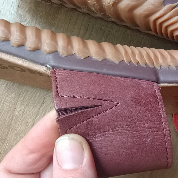 Sorel Out N About Plus Elderberry Women Brown Slide Sandals Size 9.5 Leather - Picture 4 of 13